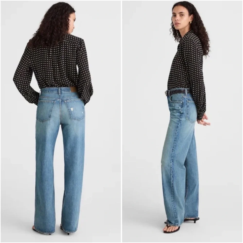 NEW Madewell The Low-Slung Baggy Jean Robertson Wash Rigid Size 28 NWOT - Picture 2 of 14